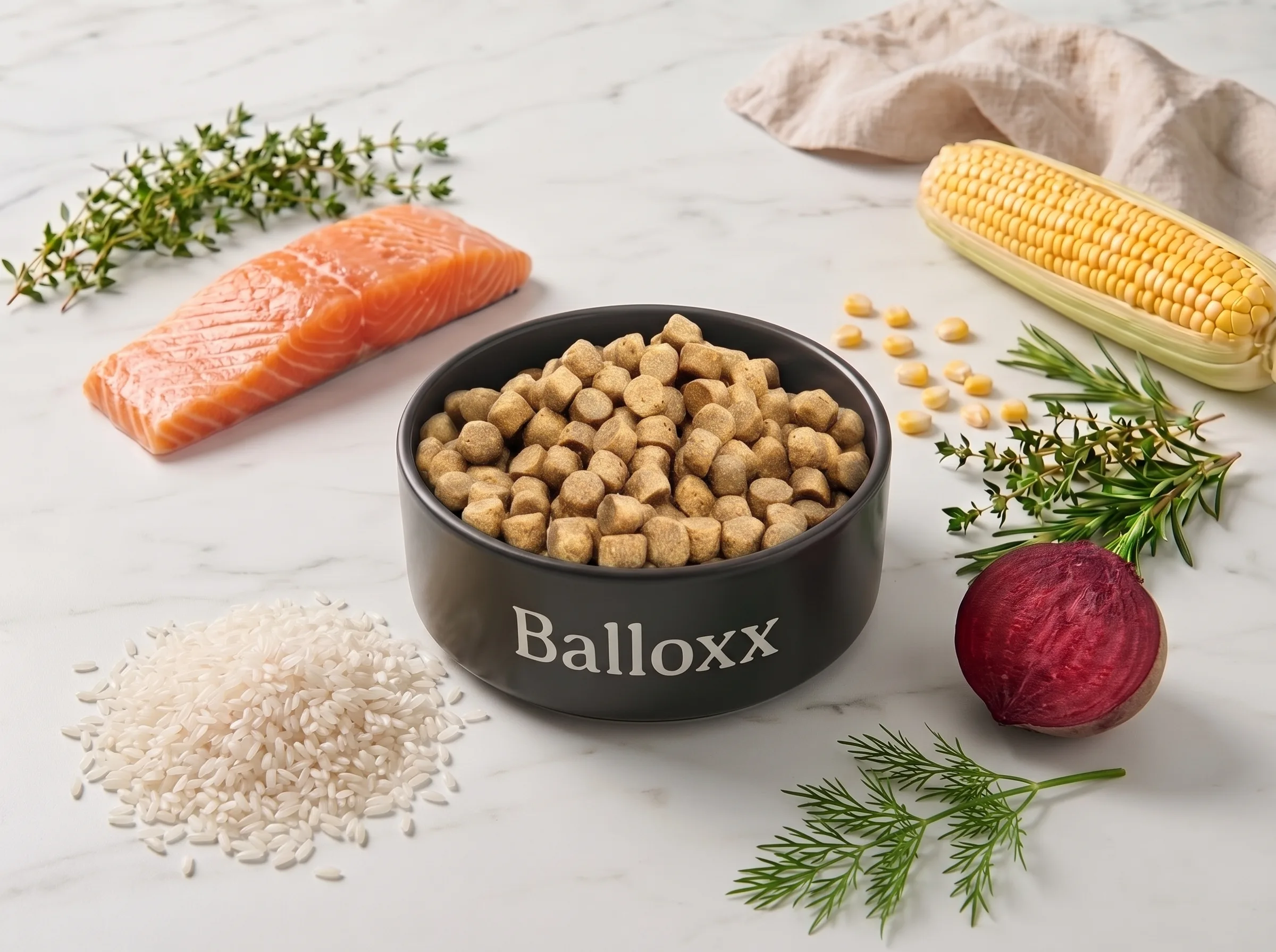 Salmon & Rice. Trockenfutter dieses Rezepts
